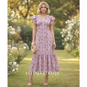 Derek Lam Greta Maxi Dress 4 Pink NEW